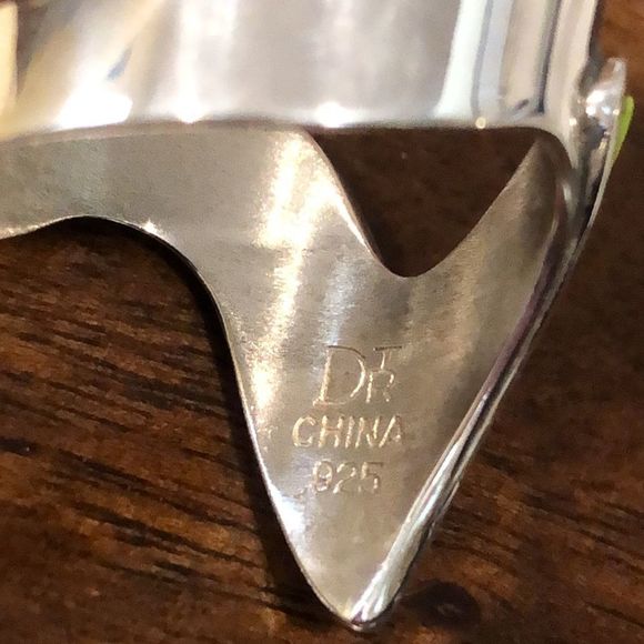 M JAY KING DTR Unisex Green Turquoise Sterling Silver Ring Sz 10-1/4 - Picture 7 of 10